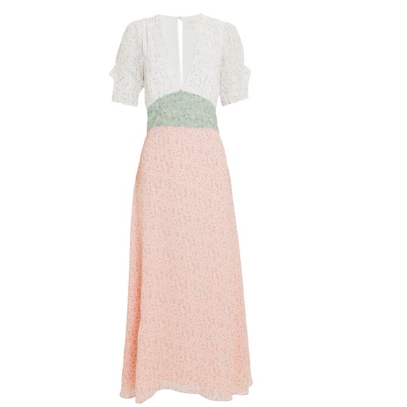 Divine Heritage  Dress Size M Medium Intermix Floral Mixed Print Midi - Picture 4 of 16